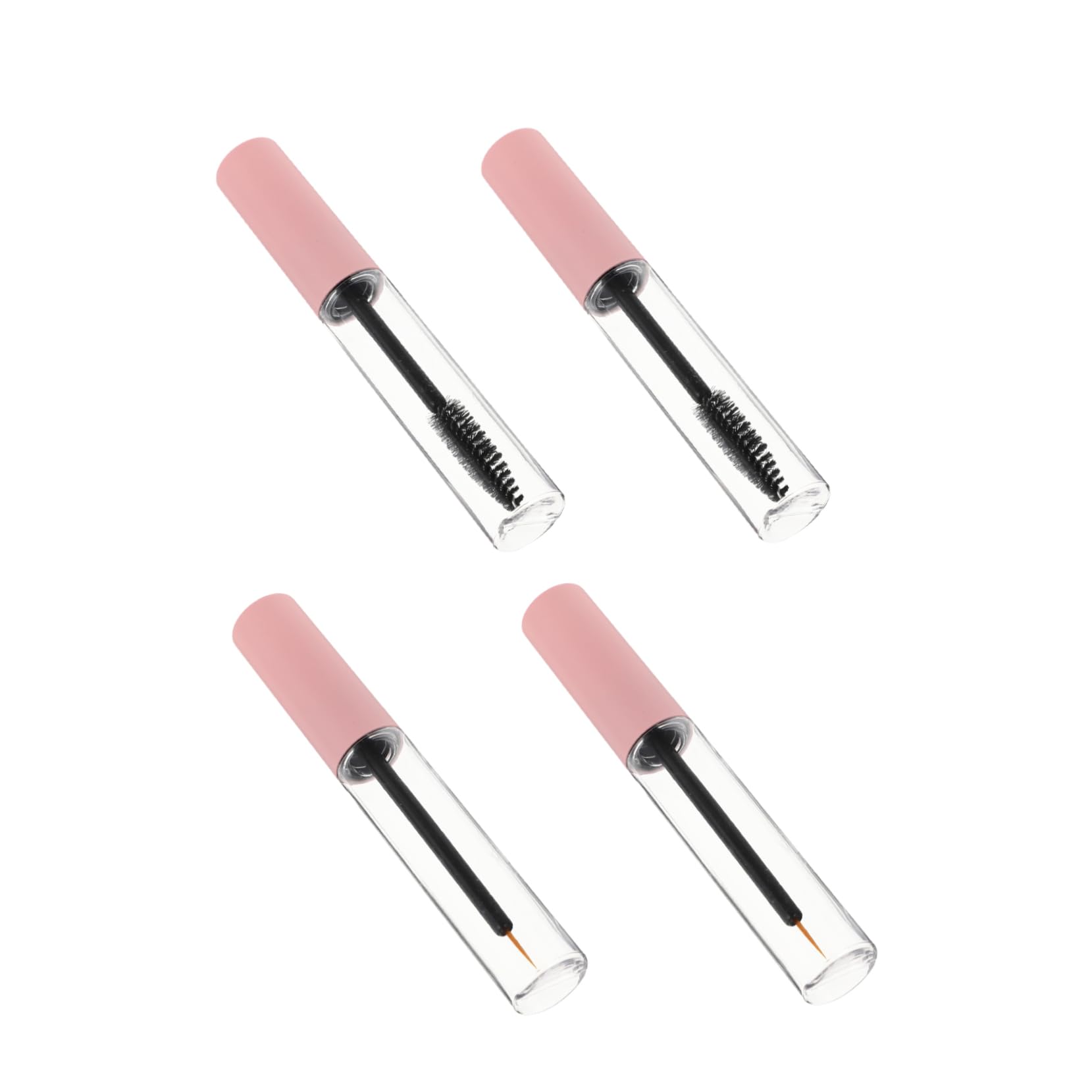 Beatifufu 4 Pcs Empty Mascara Tube with Eyelash and Small Shadow Tip Liner Containers Ideal for Eyelash Cream Lip Gloss and Travel Makeup Essentials