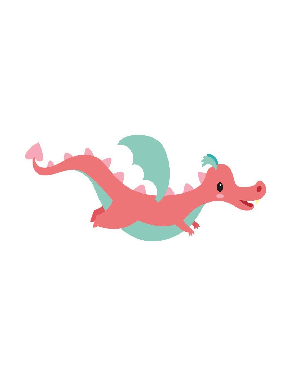 Sticker enfant dragon rose pour creer un coin lecture cosy en chambre