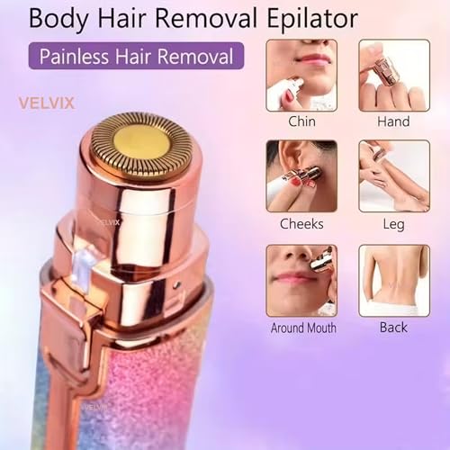 Image of Nose Hair Trimmer for Men & Women - Portable Cordless Ear & Nose Hair Remover, Painless, safe Grooming Tool with USB-C Rechargeable, special Design for Unisex Hair remover(Multi-Colour) (Rainbow)