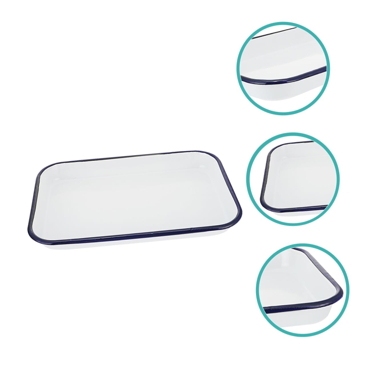 SOLUSTRE Vassoio Smalto Per Laboratorio Piatto Sterilizzato Versatile Per Casa Cliniche e Scuole Per Arte e Organizzazione Spazio Lavoro