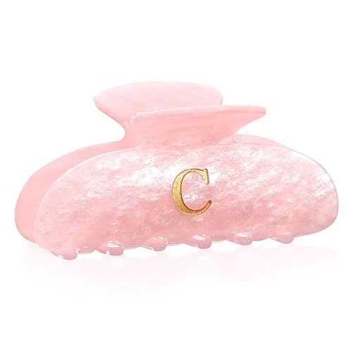 Mollettone Capelli con Lettere Eleganti Acrilico Rosa e Bianco Pinza per Capelli Donna Regali Personalizzati Compleanno per Donna Amica Moglie
