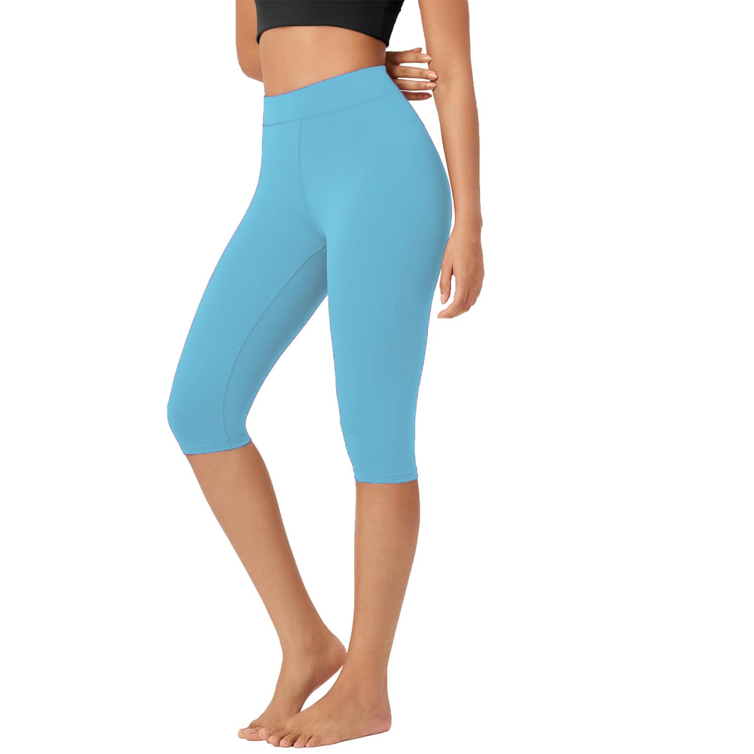 Women's Casual Relaxed Fit Cotton 3/4th Capri Pants