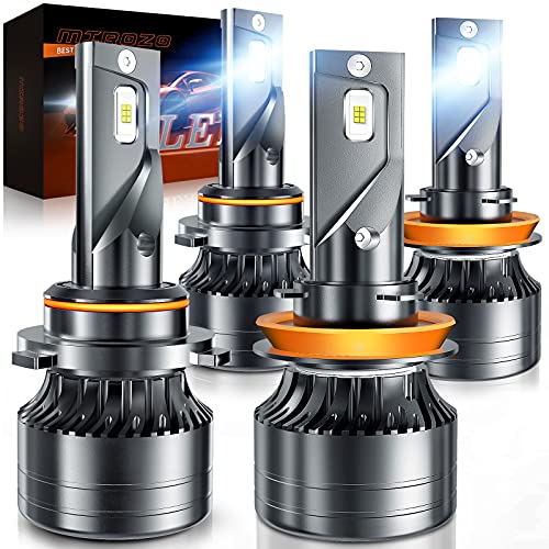 H11/H9 9005/HB3, MIROZO LED Headlight Bulbs, Super Bright 12,000LM LED Bulbs Kit 6500K Cool White Fog Light(2 Set) H11/H9 9005/HB3, MIROZO LED Headlight Bulbs, Super Bright 12,000LM LED Bulbs Kit 6500K Cool White Fog Light(2 Set)