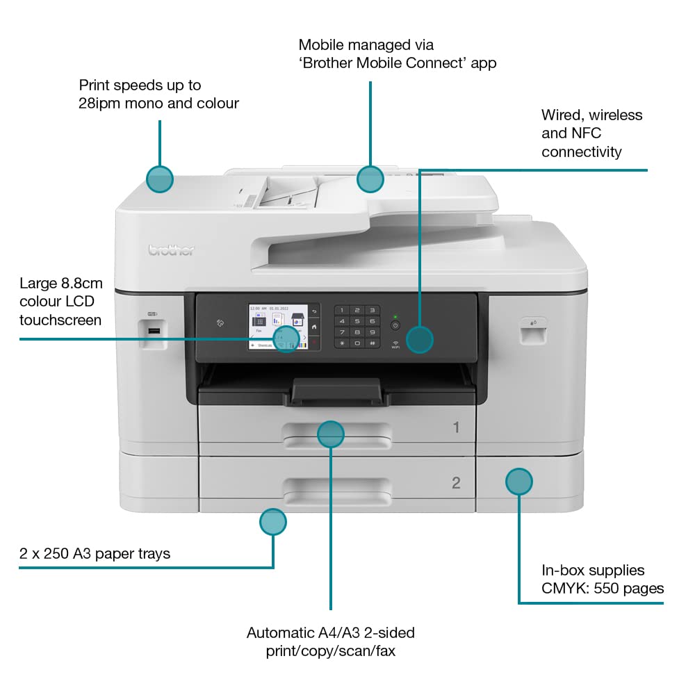 Brother MFC-J6940DW Ad inchiostro A4 1200 x 4800 DPI Wi-Fi (MFC-J6940DW A3 Colour Inkjet MFP)