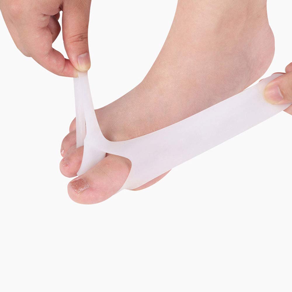 Pedimend, 2 paia di cuscinetti ortopedici per alluce valgo e dita a martello, per alluce valgo, deformazione e prevenzione dell’alluce valgo, raddrizzatore in silicone per dita sovrapposte