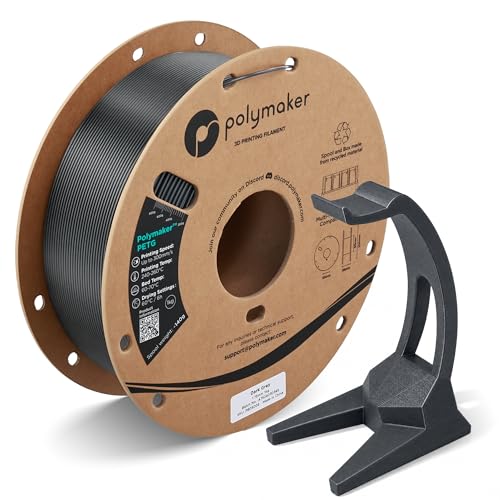 Image of Polymaker PETG Dark Grey 3D Printer Filament 1.75mm 1kg, High Speed PETG up to 300mm /s, High Strength New Formula, Excellent Layer Adhesion, Warp Free, Compatible with Most 3D Printers