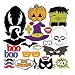 Pixnor 24pcs HAPPY HALLOWEEN Photo Booth Props Skull Witch Hat Pumpkin Bat Butterfly Fancy Party Decor Supply