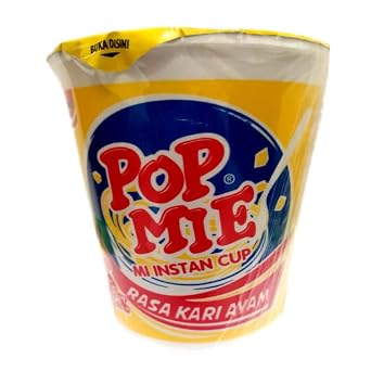 Pop Mie Instant Cup Rasa Kari Ayam Chicken Curry, 75 gram Pack of 1