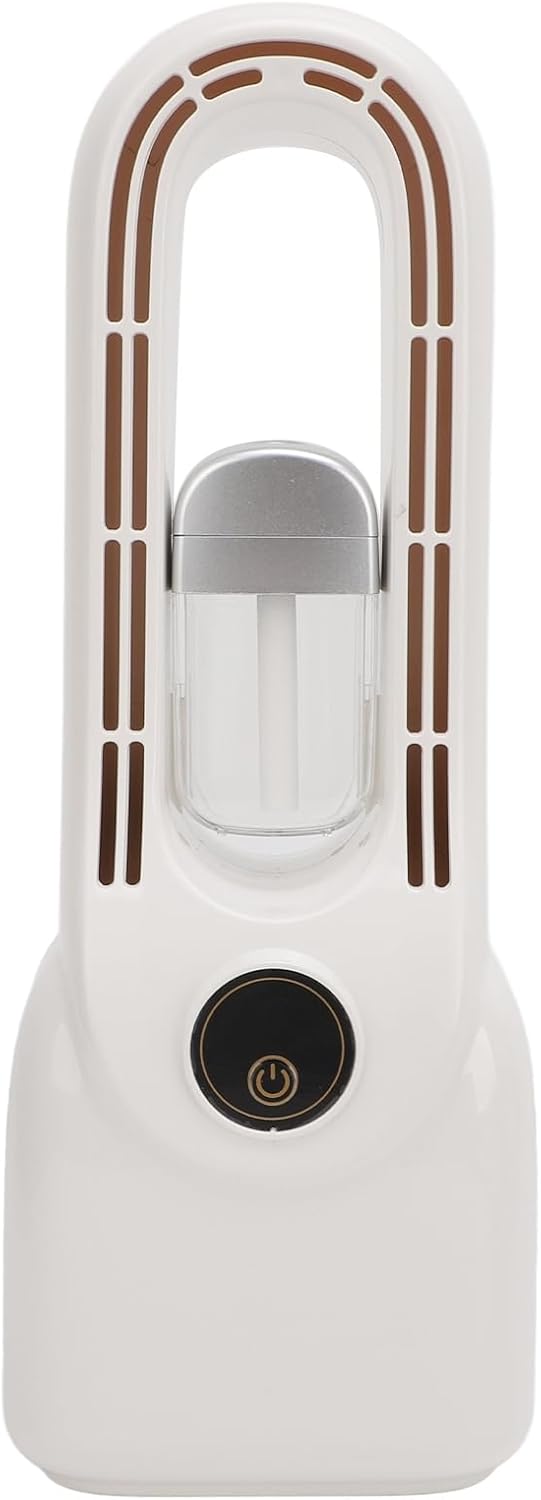 Bladeless Fan, 6 Speeds & Misting Function, Quiet Desk Fan, Color Changing Night Light, Large Water Table Fan for Home, Office, SPYMINNPOOovad9qh8tn