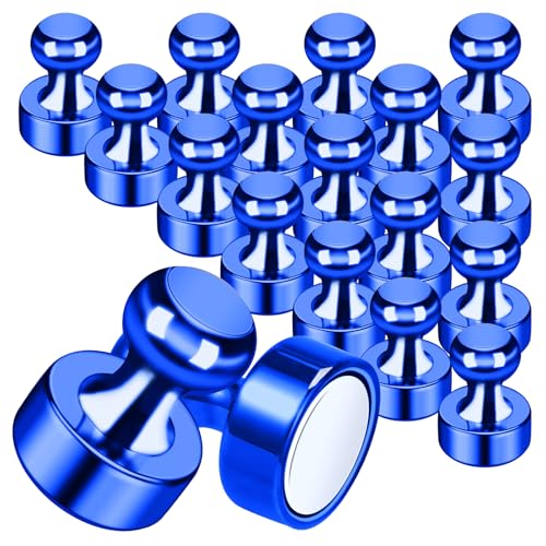 GOOZADA 20Pcs Blue Magnets for Whiteboard Strong Magnets Refrigerator Blueberry Fridge Magnet for Locker,Classroom,Kitchen Accessories,Decorative Decor Must Haves Office Adult