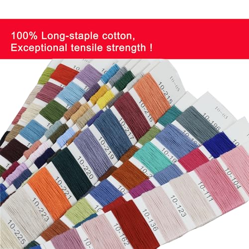 Image of golo Crochet Thread Size 10-108 Color Card 108 Skeins Embroidery Thread Set Elegant Gift Box Set with Tools 100% Long-Staple Cotton Embroidery Floss