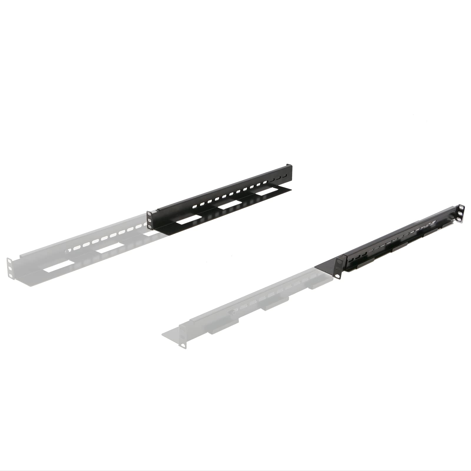 RackMatic - Guías Laterales Ajustables de Fondo 500mm hasta 930mm para Rack 19"