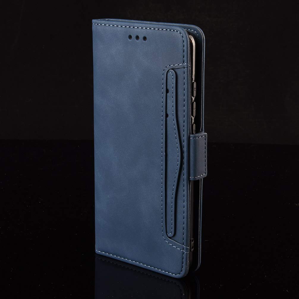 Custodia in pelle per Motorola Edge 50, flip case con slot per carte, portafoglio e supporto Viola