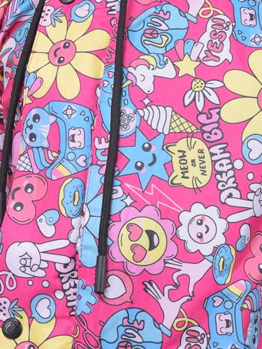 Image of Dollar Rainguard Kids' Full Sleeve Printed Long Raincoat With Adjustable Hood and Pocket