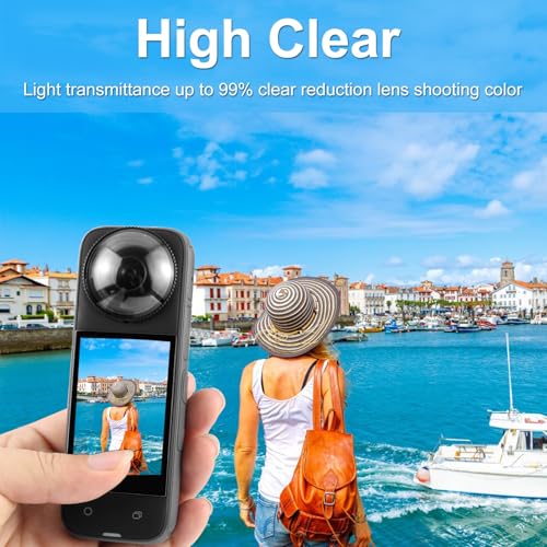 Image of PULUZ Lens Protector Cover Compatible with Insta360 X4 Camera | rotation pc lens protector, high transmittance, dustproof scratch resistant camera lens cap accessories for Insta360 X4