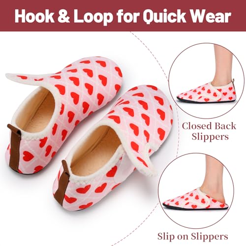 Image of Ibeauti Women Mens House Slippers Lightweight Comfy Barefoot Slipper Socks Rubber Sole House Shoes for Indoor /Outdoor Bedroom Travel