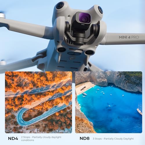 Image of K&F Concept 6 Pack ND Filter Kit Compatible with DJI Mini 4 Pro, (ND4 ND8 ND16 ND32 ND64 ND1000) Multi-Coated Neutral Density Optical Glass Filters