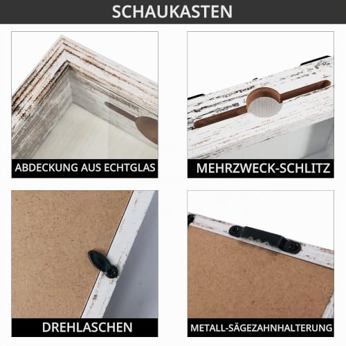 GraduationMall 20x20cm 3D Bilderrahmen für Tickets Shadow Box mit Slot,Rahmen zum Befüllen Speicherbox Weinkorken Muscheln Geschenke… – Ansicht 4