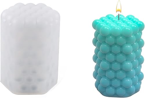 Moldes de vela de burbujas para hacer velas, molde de silicona para velas de hexaedro 3D para hacer velas perfumadas, jabones, cera, fundición de disponible en Yaxa Costa Rica