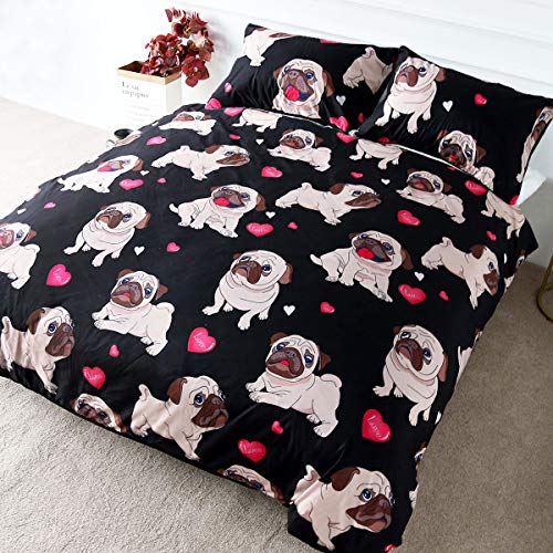 pug twin sheet set