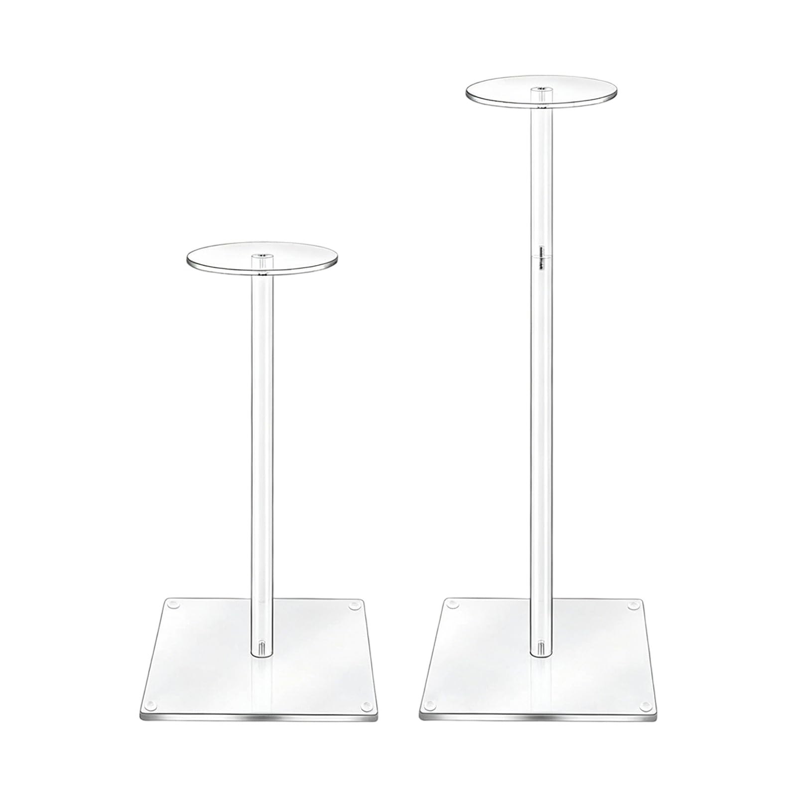 Whoasyst Acrylic Wigs Stand Modern Hat Showcases Stand Bedroom Caps Organizers Suitable for All Hat Types and Exhibitions Display