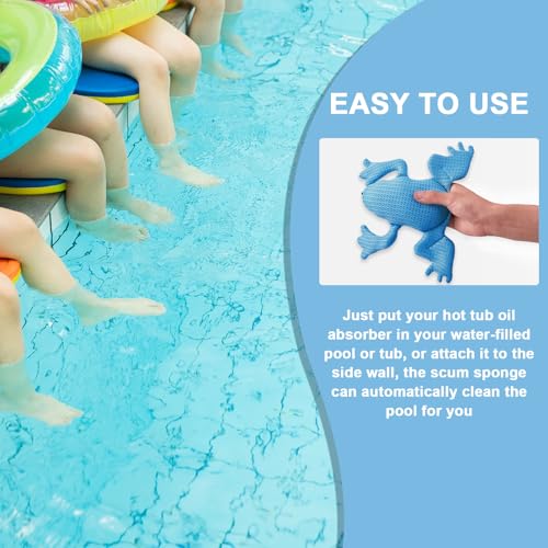 Vanstormy Scum Absorber for spa hot tub, Reusable 2 Pack Oil Absorbing hot tub Cleaner, Pool scum Sponge spa Deformer,Must Have hot tub Accessories for Adults and Kids
