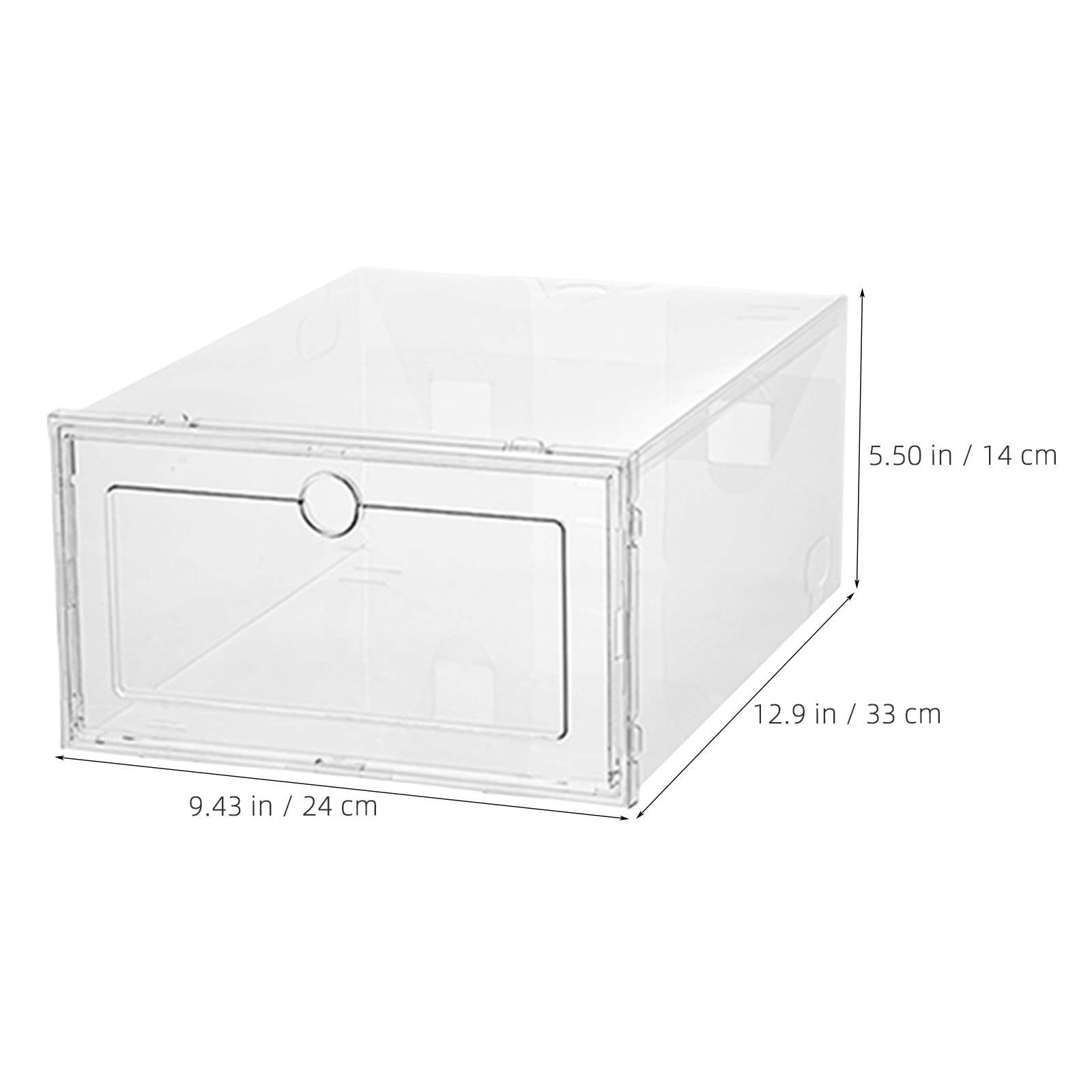 5 estuches de plástico para zapatillas: caja de zapatos transparente, organizador de armario apilable, estante individual para botas, contenedor de almacenamiento plegable para bolsos.
