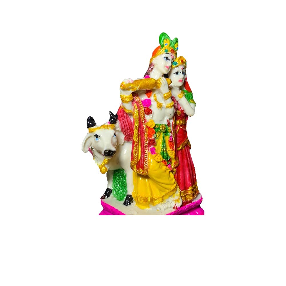 Buy The Exotic Gallery Radha Krishna Cow God Idol, Radha Krishna Cow
