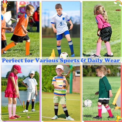 Image of Sarfel Toddler Soccer Socks Kids Soccer Socks Youth Soccer Socks Kids Baseball Socks Girls Softball Socks Boys Football Socks
