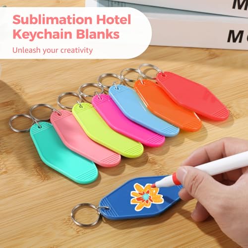100 llaveros de motel en blanco para sublimación y manualidades personalizadas 2