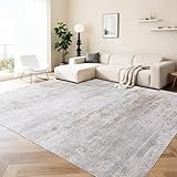 HOMBYS Modern Abstract Vinyl Rug for Living Room, 3x5 ft Waterproof Floor Mat for Kitchen, Non-Slip No Pile Area Rugs for Under Dining Table, Easy Clean Stain Resistant Mat for Bedroom