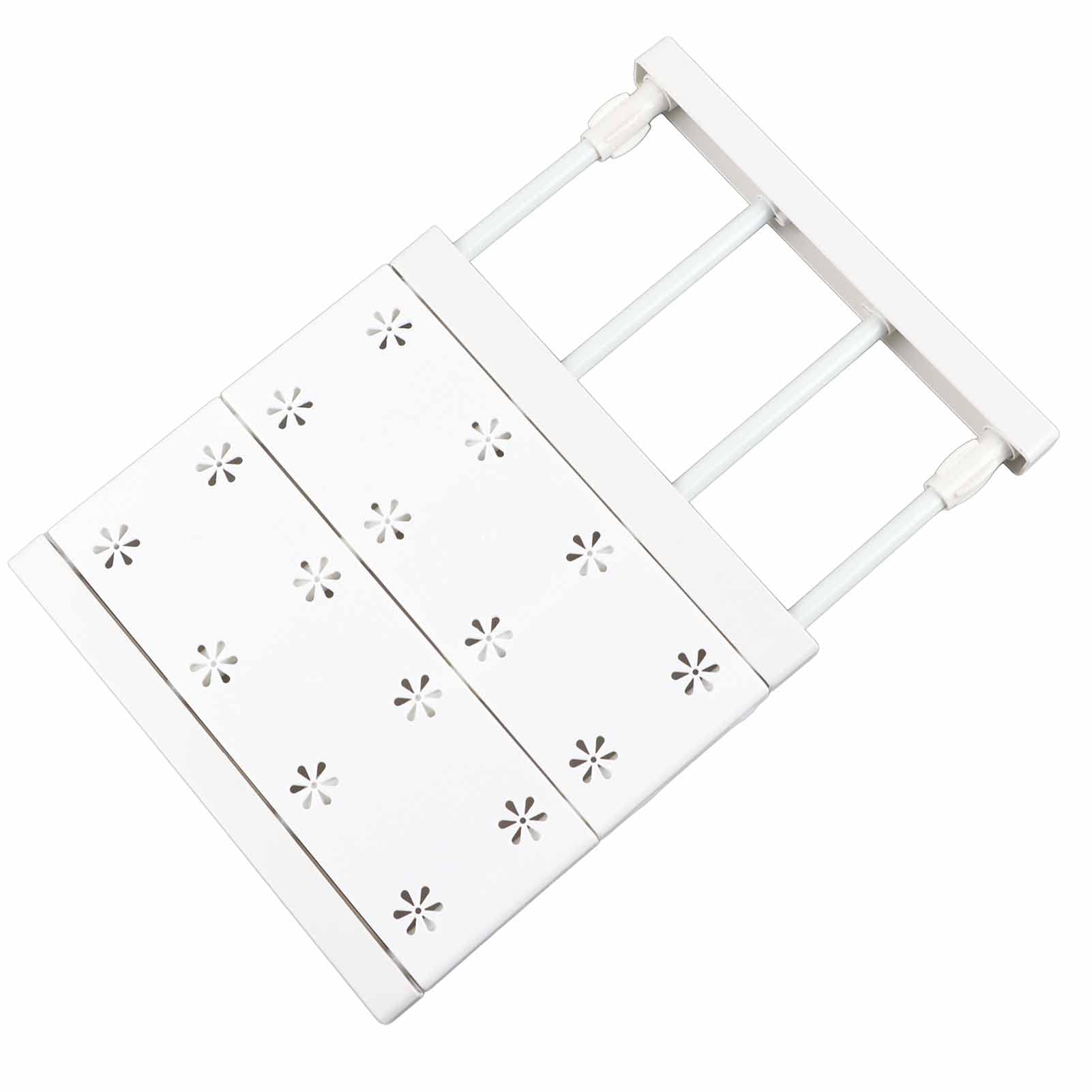 Estante de tensión ajustable para armario, separador de armario expandible para armarios, cocina, baño y taquillas escolares (11.8-15.75 pulgadas de longitud)