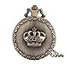 JYCCH Corona Display Bronzo Collana Pendente Orologio da Tasca Maglione Catena Orologio da Tasca Collezione Orologi antichi Regali Uomo Donna Bambini