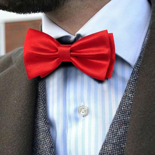 Image of YOHOWA Mens Bow Tie Set Paisley Coloful Pre-tied Bowties Adjustable with Handkerchief Cufflinks Wedding Prom Party
