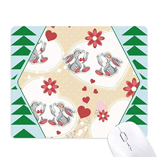 Tapis de souris saint-valentin lapin gris antidérapant, fini les glissements de souris