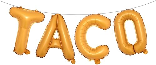 Miniatura 20 de Globos de fiesta para fiesta, suministros de taco, decoraciones de fiesta del Cinco de Mayo, globos de aluminio de mylar, decoraciones de fiesta