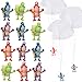 ArtCreativity 12 Set 1.75” Mini Monkey Parachute Toys for Kids for Boys and Girls, Vinyl Toys in Assorted Colors,Durable Plastic Guys Playset, Fun Zoo Animal Themed Party Favors