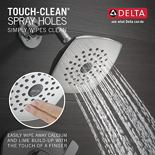 Image of Delta Faucet Modern Single-Handle Chrome Tub and Shower Trim Kit, Shower Faucet with Single-Spray Touch-Clean Shower Head, Chrome T144339-PP (Valve Not Included)