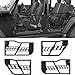 Garvee Off Road Tubular Half Doors for Wrangler JL 2018-2025 - Set of 4 Front & Rear Tube Half Doors with Side View Mirrors