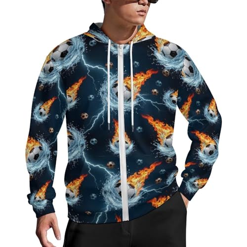 Sudadera con capucha para hombre con cierre miniatura 1