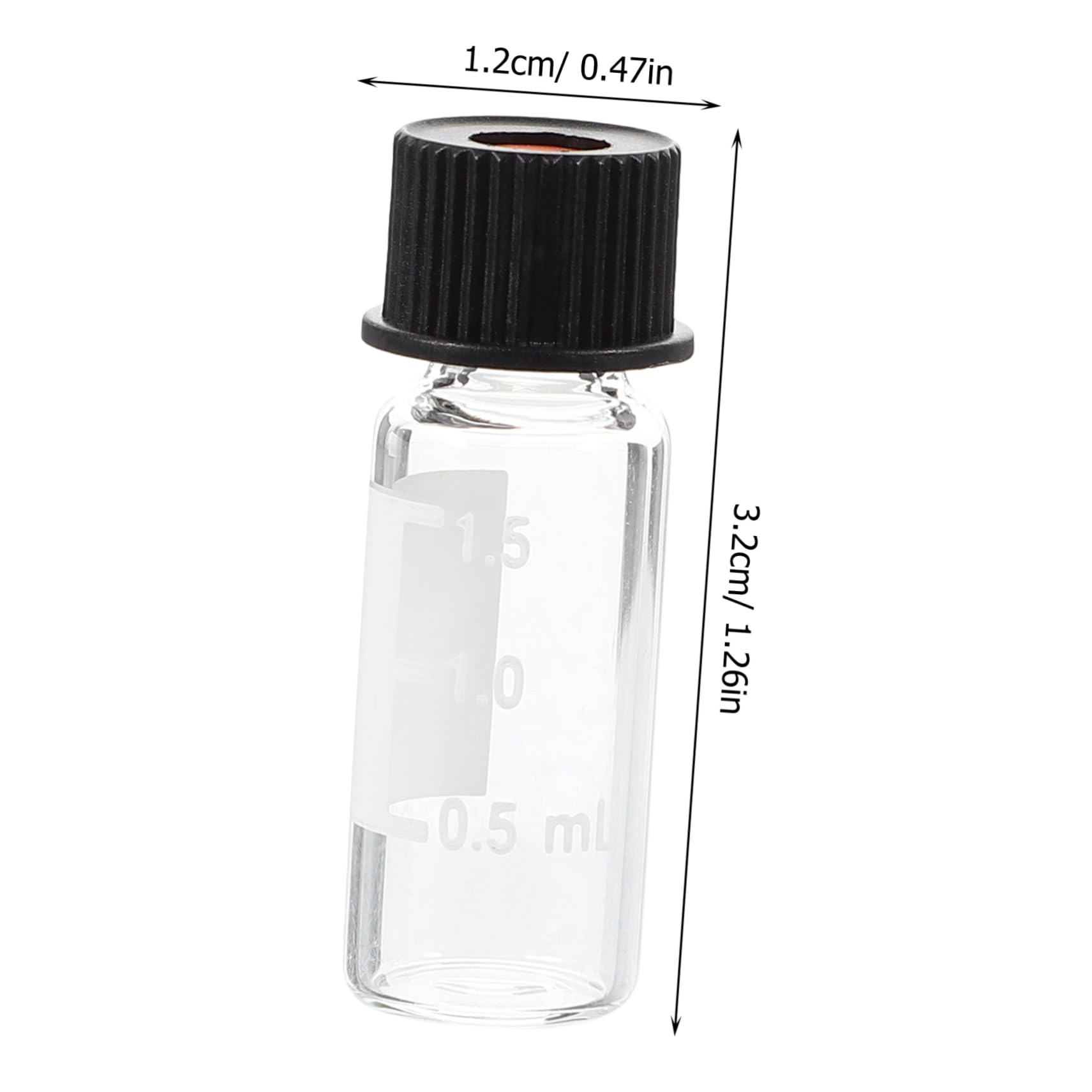 Ipetboom 100 Frascos de Vidrio para Muestreo Boca Roscada 2ml Tapa Segura Material Sintético para Laboratorios Cosméticos y Aceites Esenciales