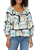Karen Kane Women's Peasant TOP, Print, Small