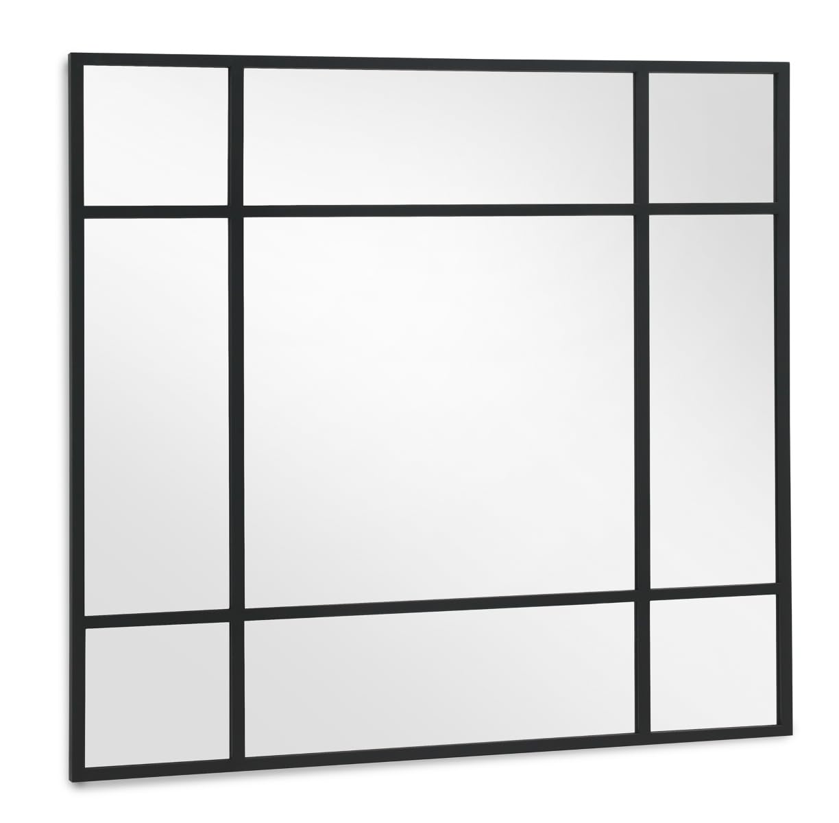 Specchio quadrato 120x120 Struttura in metallo nero