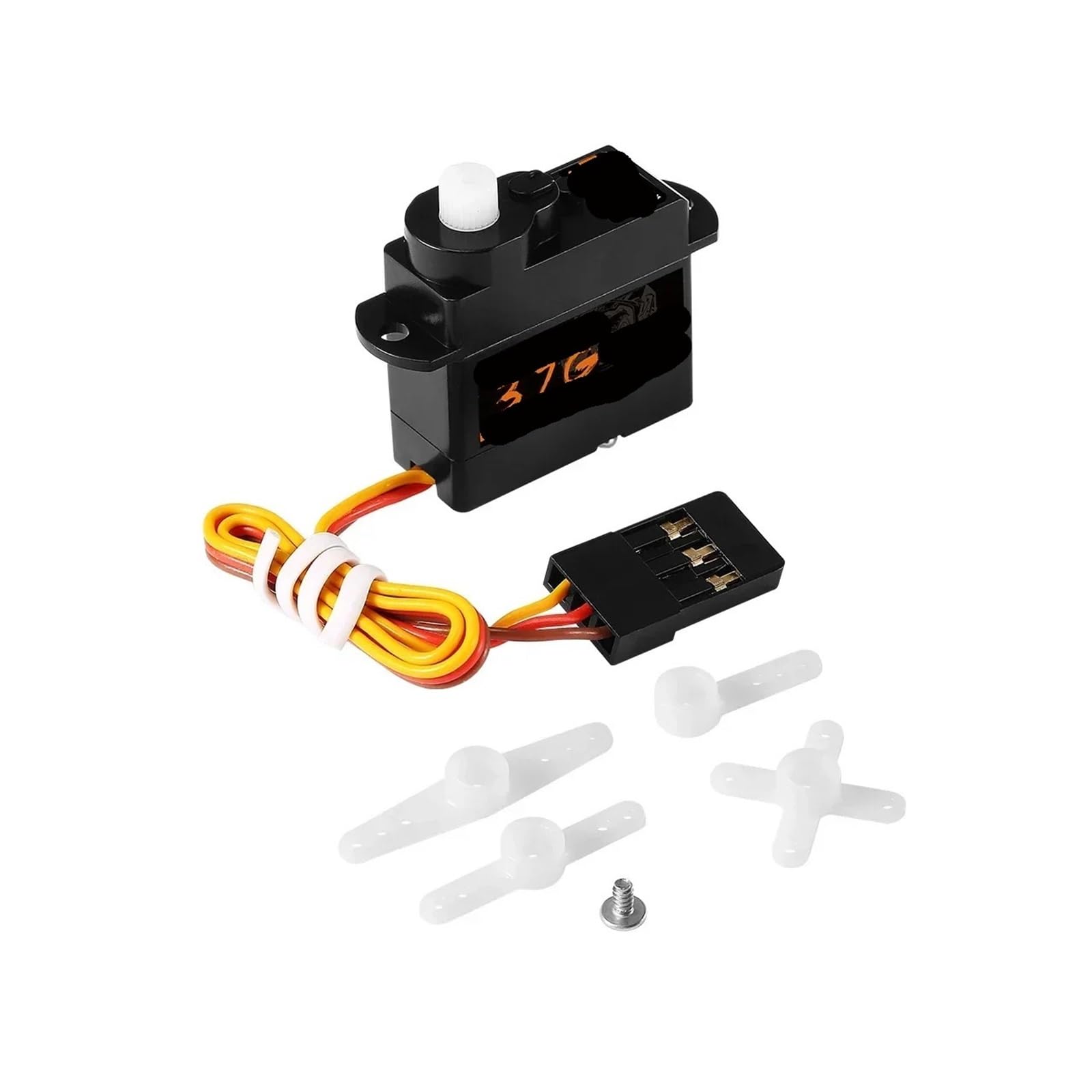 Cyfrowy serwomechanizm z wałem drążonym 3,7 g, 3/5-pinowa przekładnia z tworzywa sztucznego (1 szt. Metal 3,7G JR4)