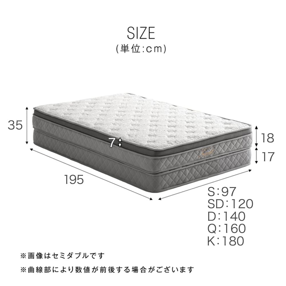 Amazon.co.jp: タンスのゲン マットレス セミダブル【超極厚35cm＆超高