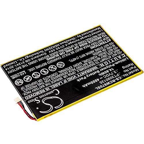 Replacement Battery For Rca Galileo Pro 11.5", Rct6513W87, Viking Pro 10, Rct6303W87, Rct6303W87Dk, Fits Part Number Pt3090135, 3.7V Li-Polymer 4000Mah/14.80Wh #TOP2