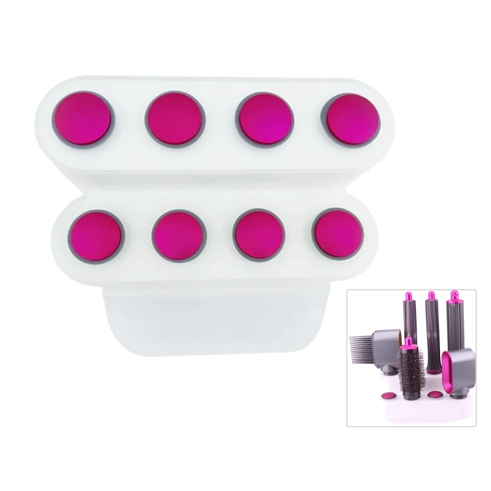 Soporte para Plancha, Compatible con 8 Cabezales, Organizador de Escritorio para secador de Pelo, sin Perforaciones, 8 Agujeros, Organizador para el hogar, Dormitorio, baño, peluqu