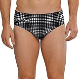 Schiesser Herren Aqua Bade-Sir Badehose, Schwarz (Blauschwarz 001), Medium (Herstellergröße:005)