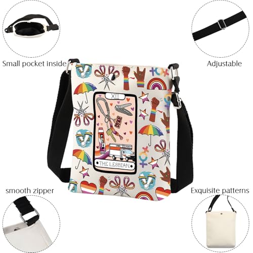 BNQL Lesbian Tarot Crossbody Bag Lgbtq Gifts Tarot Lover Gifts Lgbt Pride Gifts Funny Lesbian Gifts Lesbian Shoulder Bag3