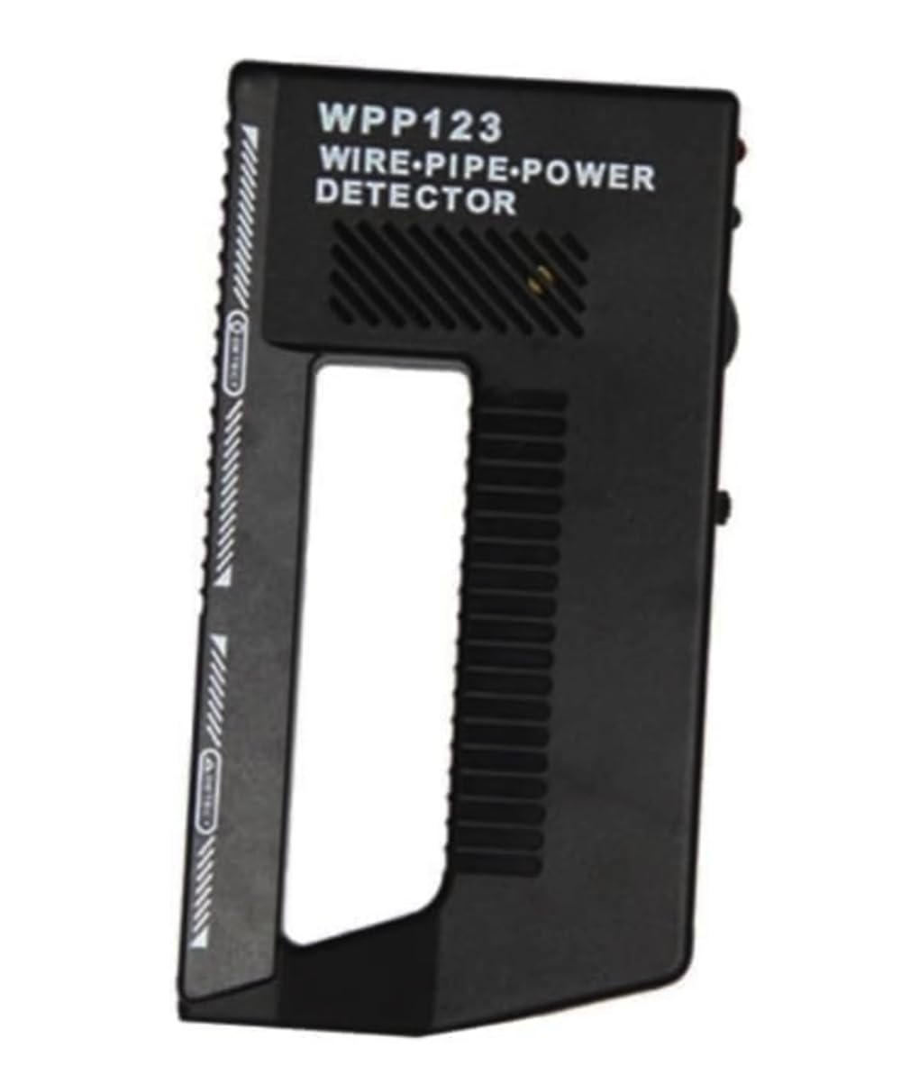 WPP123 Wall Scanner & Metal Detector – High-Sensitivity Stud Finder with Adjustable Alert – Detects Pipes, Wires & Studs – DIY & Professional Multifunction Tool – Durable Plastic (Black)